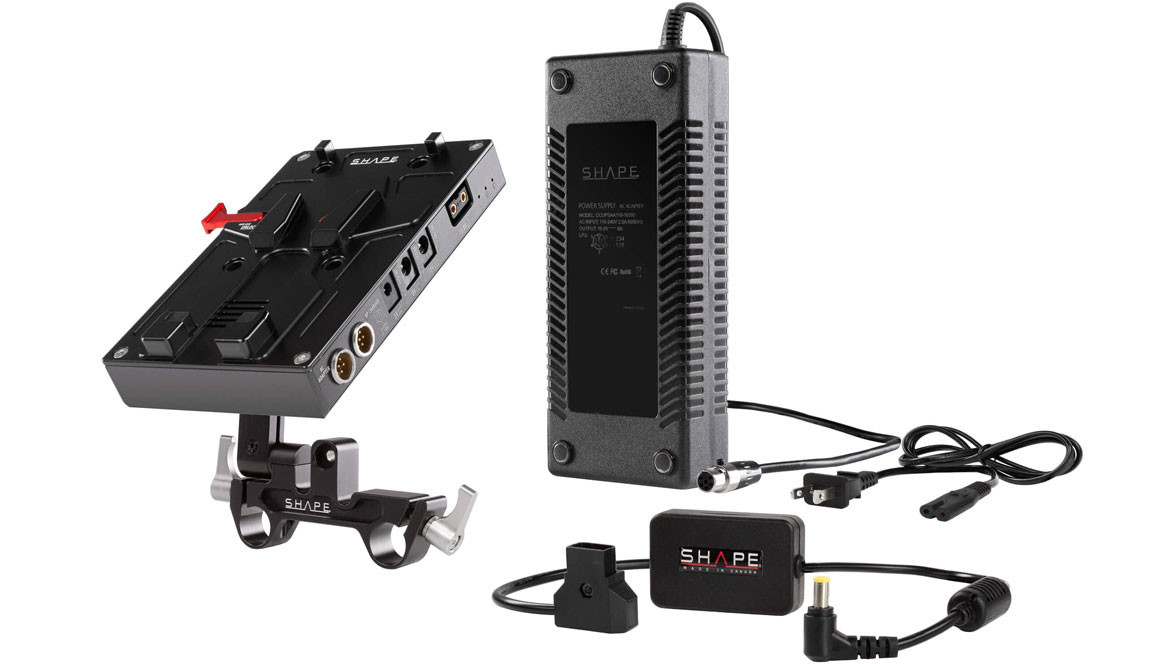 SHAPE D-Box Camera Power & Charger for Panasonic EVA1 & Sony FS7/FS7M2/FS5/FS5M2 - V-Mount | / Power Cameras / Accessories | AbelCine